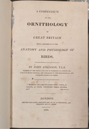A Compendium of the Ornithology of Great Britain with a Reference to the Anatomy and Physiology of Birds