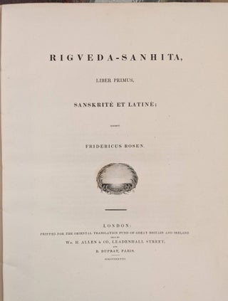 Rigeda-Sanhita, Liber Primus, Sanskrite et Latine