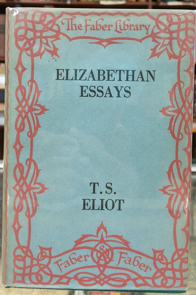 Item #96915 Elizabethan Plays. T S. Eliot.