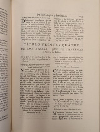 Recopilacion de Leyes de los Reynos de las Indias, Mandadas Imprimir y Publicar por la Magestad Catolica de Rey Don Carlos II , Tomo Primero