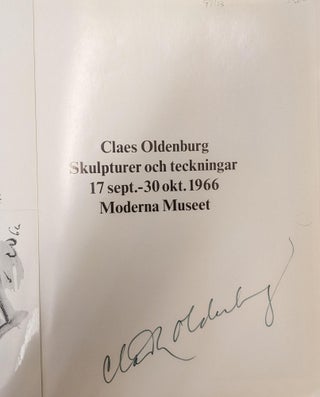 Claes Oldenburg: Skulpturer och techningar, 17 sept.-30 oct. 1966