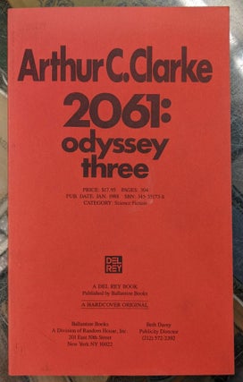 Item #97445 2061: odyssey three. Arthur C. Clarke