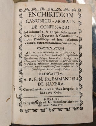 Enchiridion Canonico-Morale de Confessario