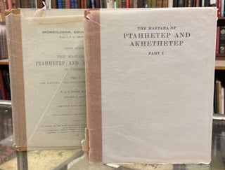 Item #97674 The Mastaba of Ptahhetep and Akhethetep at Saqqareh (2 Volumes). F. LL. Griffith...
