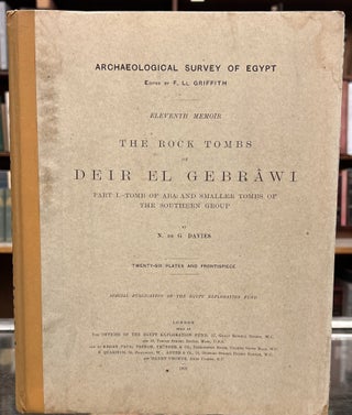Item #97676 The Rock Tombs of Deir El Gebrawi (2 Volumes). F. Ll Griffith Norman de Garis Davies