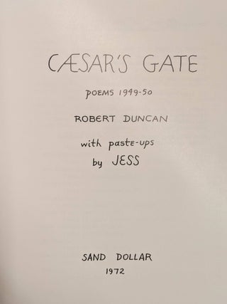 Caesar's Gate: Poems 1949-50