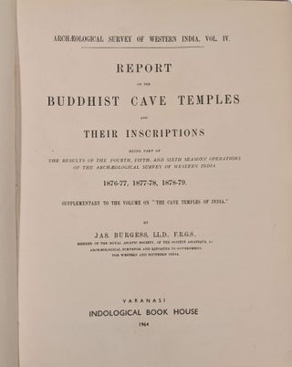 Report on the Buddhist Cave Temples and Their Inscriptions
