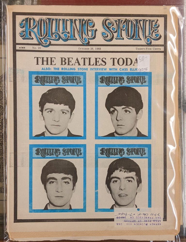 Item #98248 Rolling Stone, October 26, 1968, No. 20. Jann Wenner.