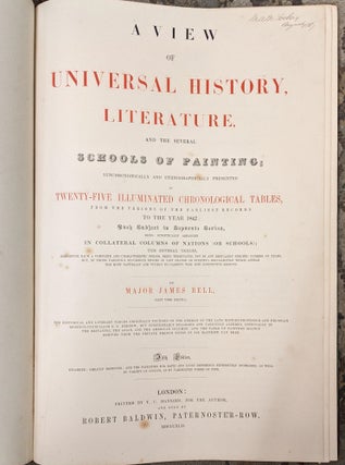 Item #98417 A View of Universal History, Literature, and the Several Schools of Painting;...
