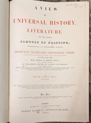 Item #98417 A View of Universal History, Literature, and the Several Schools of Painting;...