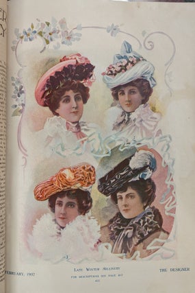 Five issues of the Delineator with single issue of the Designer and Punch, 1902-1908