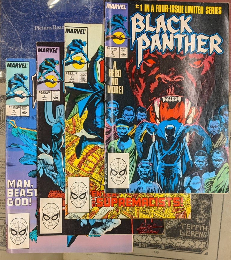 Item #98692 Black Panther, July-October 1988, 4 issues. Peter B. Gillis, Denys Cowan, Sam De La Rosa.