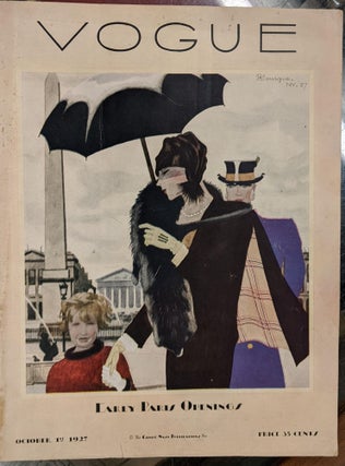 Item #98879 Vogue, October 1, 1927: Early Paris Openings. Edna Woolman Chase