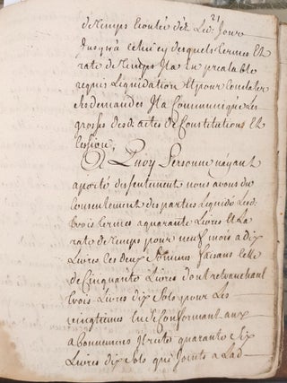 Legal Document regarding repossession of land (1759)