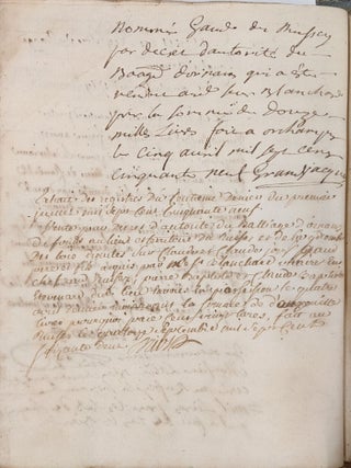 Legal Document regarding repossession of land (1759)